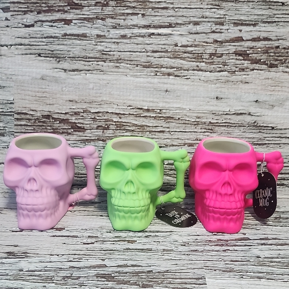 Halloween Skeleton Ceramic Mugs
